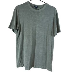 Mododoc Sage‎ Green Crew Neck Slub Knit Short Sleeve T-Shirt Men's Small